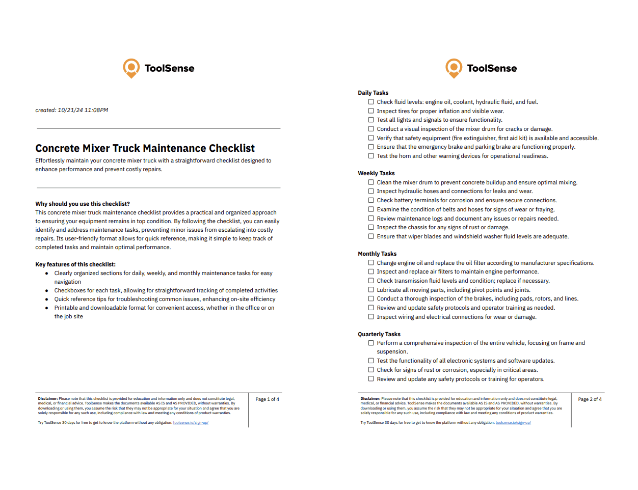 Maximize Efficiency with the Ultimate Concrete Mixer Truck Maintenance Checklist