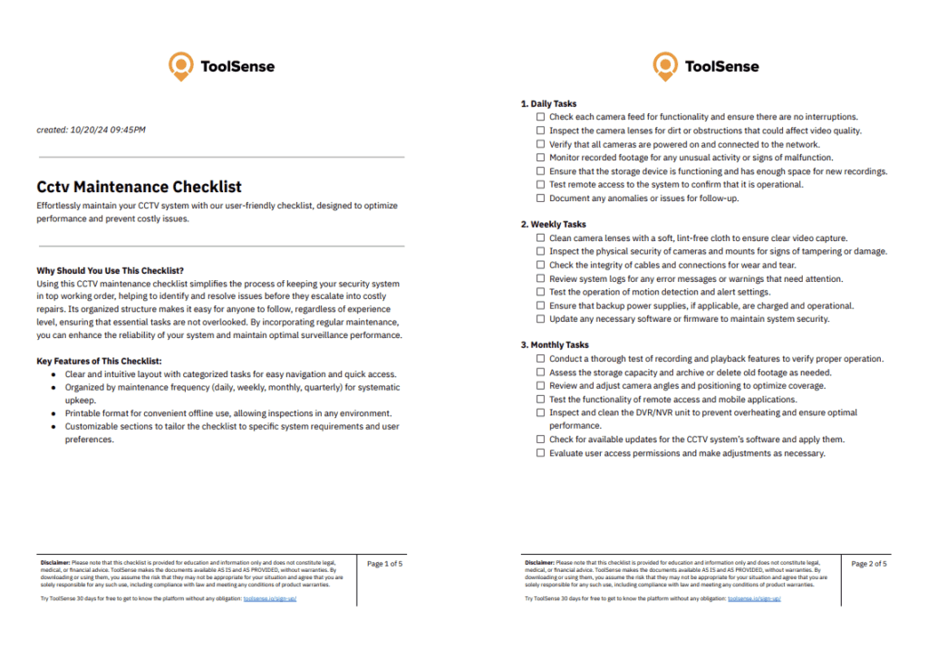 Essential CCTV Maintenance Checklist for Reliable Security and Performance