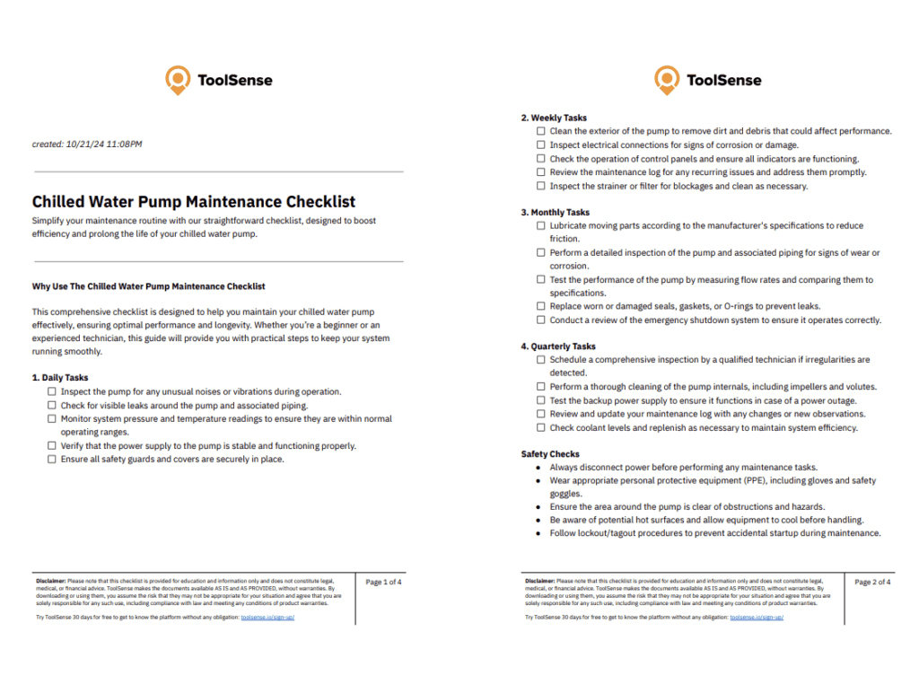 Maximize Efficiency with the Ultimate Chilled Water Pump Maintenance Checklist
